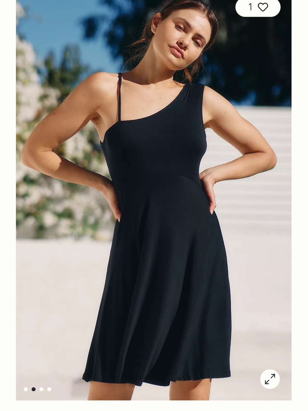 Anthropologie Black Tie-Side Knit dress size medium